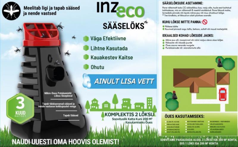 Uodų gaudyklė INZ-ECO Mosquito Trap 2 vnt