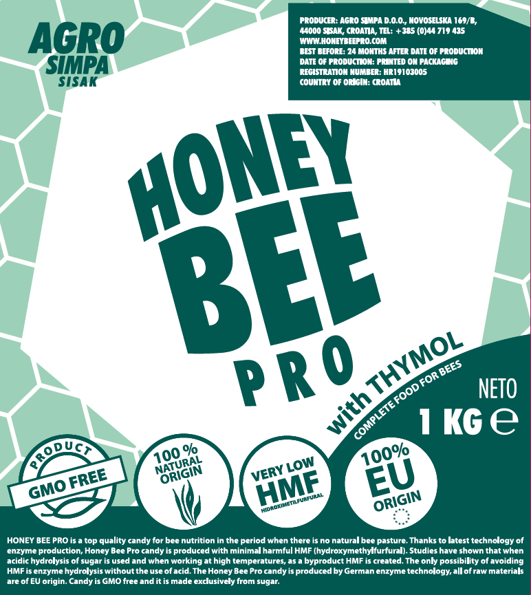 Pavasarinis pašaras bitėms - HONEY BEE PRO su timoliu 1 kg