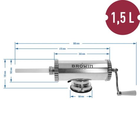 Dešros užpildymo įtaisas 1,5 kg horizontalus