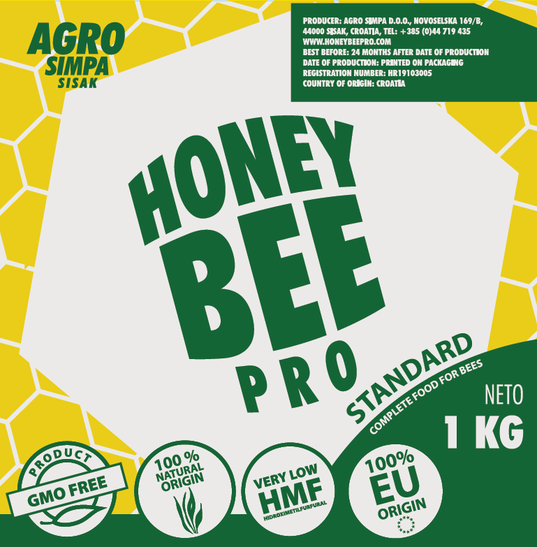 Pavasarinis pašaras bitėms - HONEY BEE PRO standard 1kg